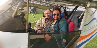 My first passenger, Ted Barrett - a true gentleman of the skies