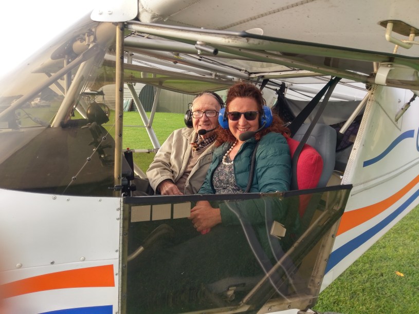My first passenger, Ted Barrett - a true gentleman of the skies